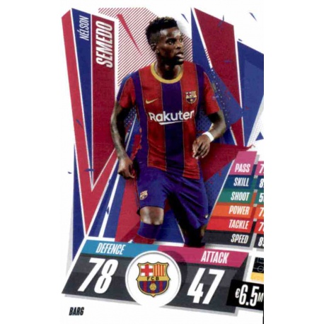 Nelson Semedo Barcelona BAR6 Match Attax Champions International 2020-21