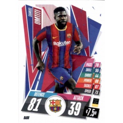 Samuel Umtiti Barcelona BAR8 Match Attax Champions International 2020-21