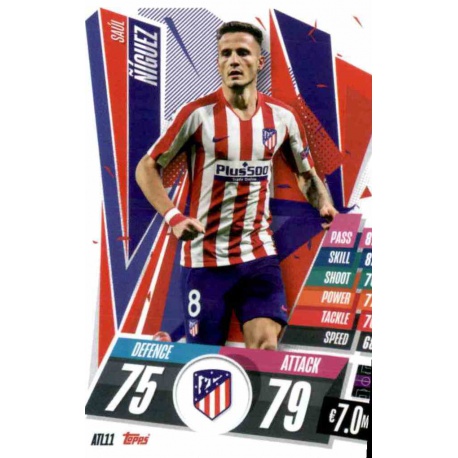 Saul Ñiguez Atlético Madrid ATL11 Match Attax Champions International 2020-21