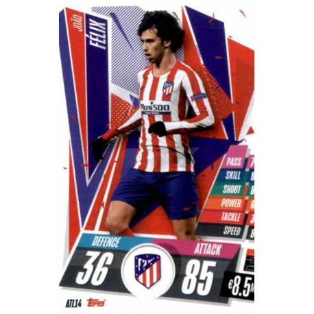 Joao Felix Atlético Madrid ATL14 Match Attax Champions International 2020-21