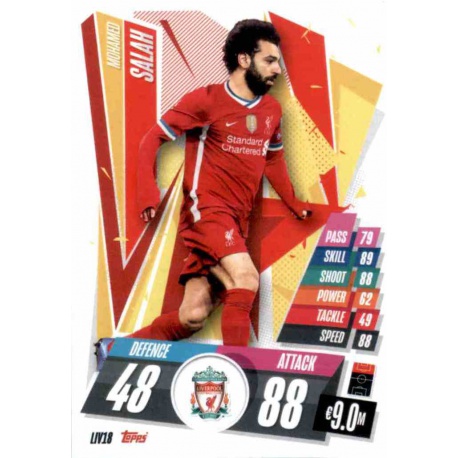 Mohammed Salah Liverpool LIV18 Match Attax Champions International 2020-21