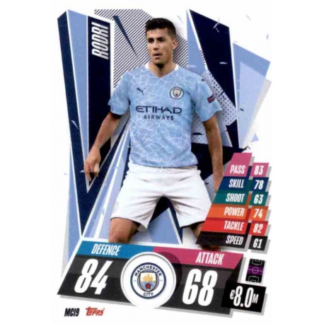 Rodri Manchester City MCI9 Match Attax Champions International 2020-21