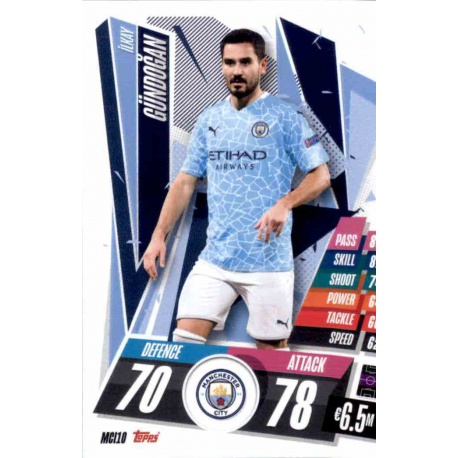 Ilkay Gundogan Manchester City MCI10 Match Attax Champions International 2020-21