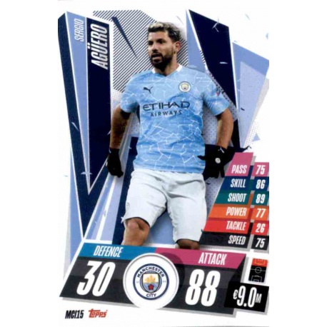 Sergio Aguero Manchester City MCI15 Match Attax Champions International 2020-21