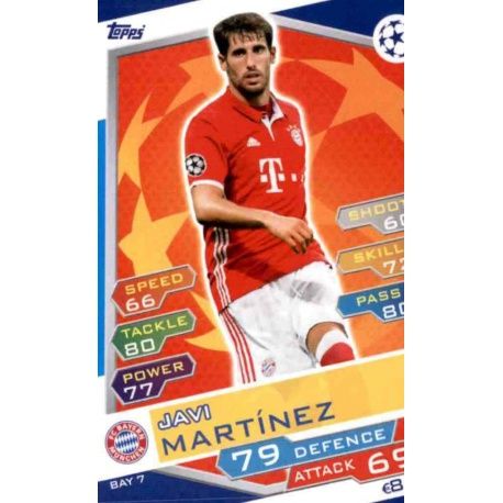 Javi Martínez Bayern München BAY7 Match Attax Champions 2016-17