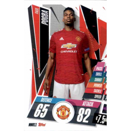 Paul Pogba Manchester United MNU11 Match Attax Champions International 2020-21