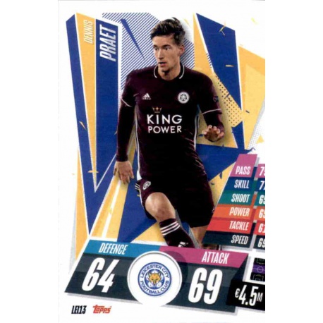 Dennis Praet Leicester City LEI13 Match Attax Champions International 2020-21