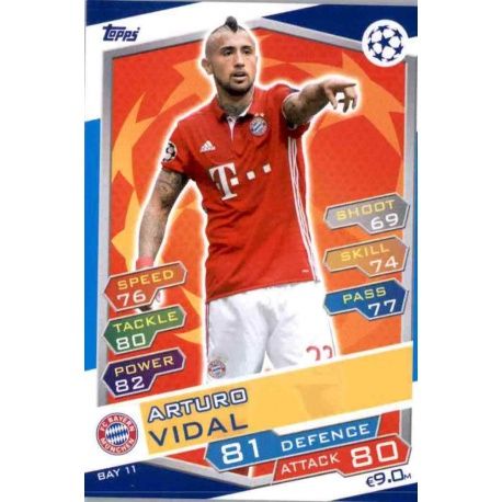 Arturo Vidal Bayern München BAY11 Match Attax Champions 2016-17