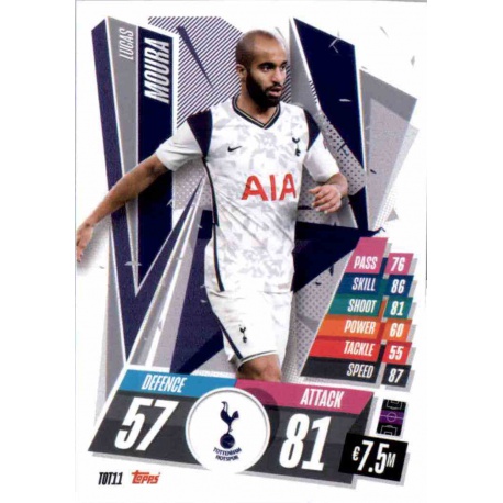 Lucas Moura Tottenham Hotspur TOT11 Match Attax Champions International 2020-21