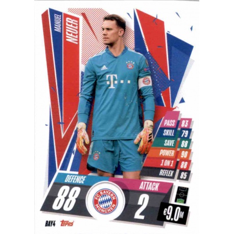 Manuel Neuer Bayern Munchen BAY4 Match Attax Champions International 2020-21