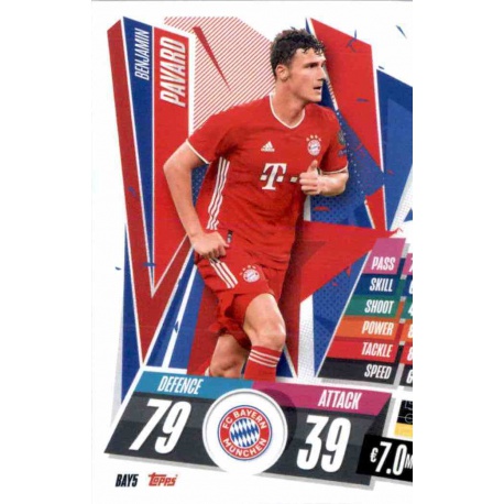 Benjamin Pavard Bayern Munchen BAY5 Match Attax Champions International 2020-21