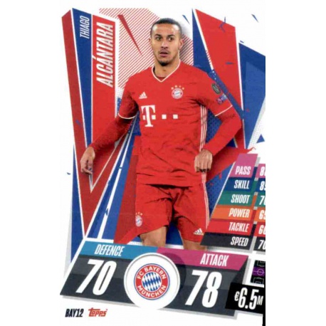 Thiago Alcantara Bayern Munchen BAY12 Match Attax Champions International 2020-21