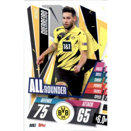 Raphael Guerrero All Rounder Borussia Dortmund DOR3 Match Attax Champions International 2020-21