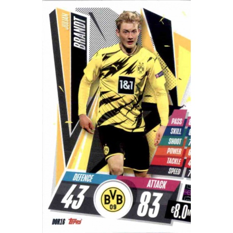 Julian Brandt Borussia Dortmund DOR16 Match Attax Champions International 2020-21