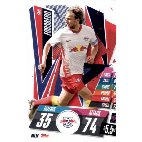 Emil Fosberg RB Leipzig RBL10 Match Attax Champions International 2020-21