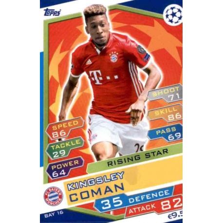 Kingsley Coman Rising Star BAY16 Match Attax Champions 2016-17