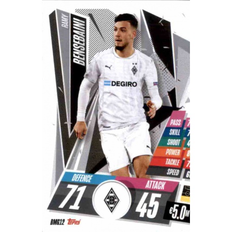 Ramy Bensebaini Borussia Monchengladbach BMG12 Match Attax Champions International 2020-21