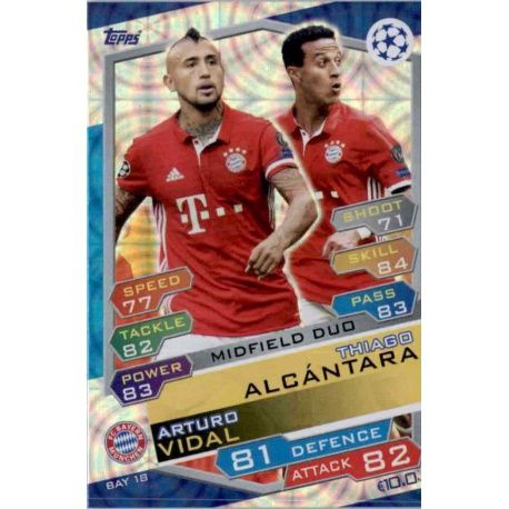 Thiago Alcántara - Arturo Vidal Midfield Duo BAY18 Match Attax Champions 2016-17