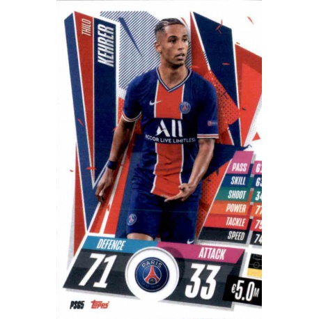 Thilo Kehrer PSG PSG5 Match Attax Champions International 2020-21