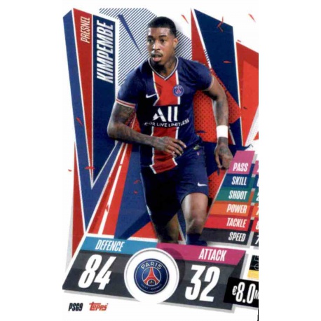 Presnel Kimpembe PSG PSG9 Match Attax Champions International 2020-21