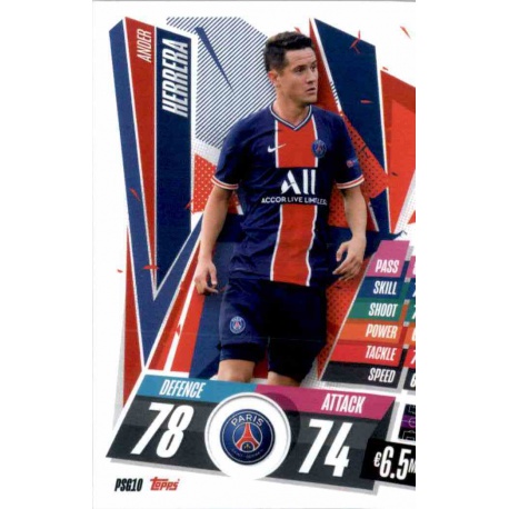 Ander Herrera PSG PSG10 Match Attax Champions International 2020-21