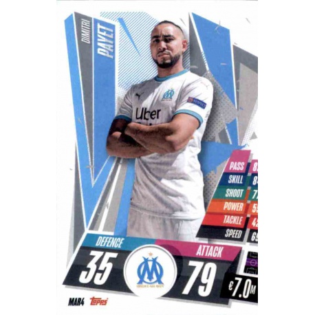 Dimitri Payet Olympique Marsella MAR4 Match Attax Champions International 2020-21