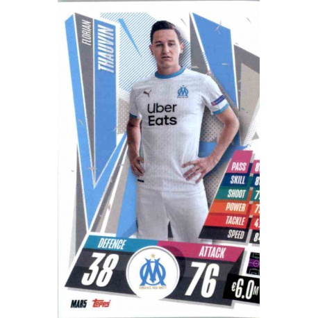 Florian Thauvin Olympique Marsella MAR5 Match Attax Champions International 2020-21