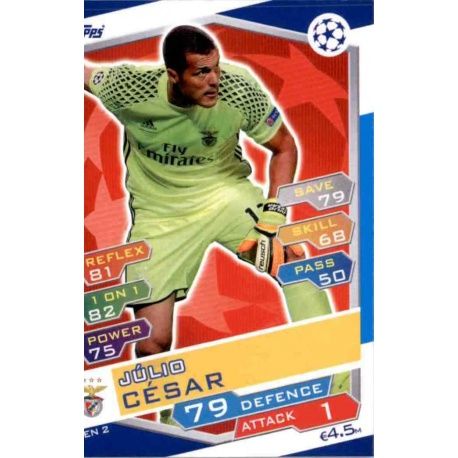 Júlio César Benfica BEN2 Match Attax Champions 2016-17