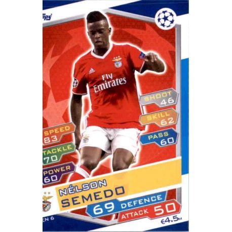 Nélson Semedo Benfica BEN6 Match Attax Champions 2016-17