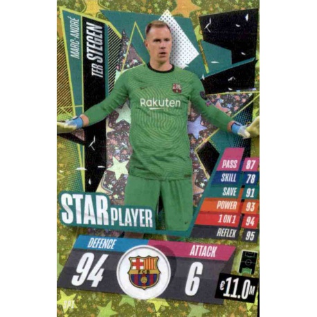 Marc-Andre Ter Stegen Star Players Barcelona SP1 Match Attax Champions International 2020-21