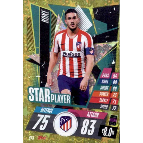 Koke Star Players Atlético Madrid SP3 Match Attax Champions International 2020-21