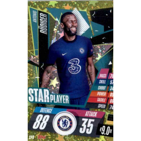 Antonio Rudiger Star Players Chelsea SP8 Match Attax Champions International 2020-21