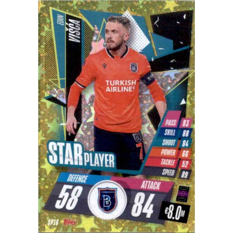 Edin Visca Star Players Istanbul Basaksehir SP16 Match Attax Champions International 2020-21