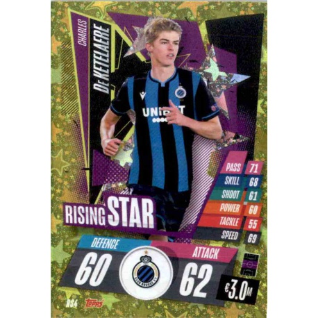 Charles De Ketelaere Rising Stars Club Brugge RS4 Match Attax Champions International 2020-21