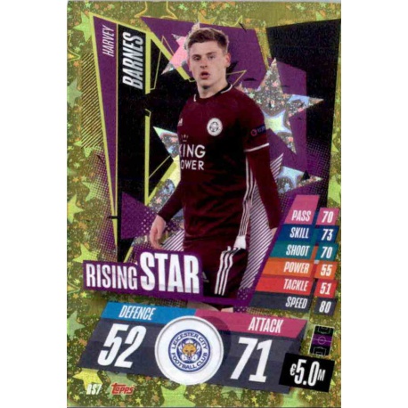 Harvey Barnes Rising Stars Leicester City RS7 Match Attax Champions International 2020-21