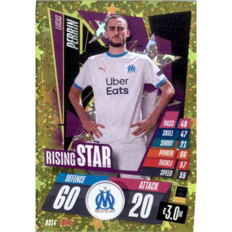 Lucas Perrin Rising Stars Olympique Marsella RS14 Match Attax Champions International 2020-21