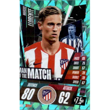 Marcos Llorente Man Of The Match Atlético Madrid MM5 Match Attax Champions International 2020-21