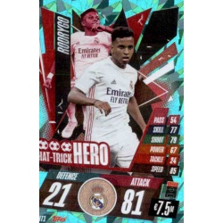 Rodrygo Hat Trick Heroes Real Madrid HT1 Match Attax Champions International 2020-21