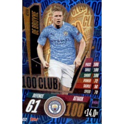 Kevin de Bruyne 100 Club Manchester City CL2 Match Attax Champions International 2020-21