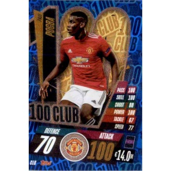 Paul Pogba 100 Club Manchester United CL8 Match Attax Champions International 2020-21