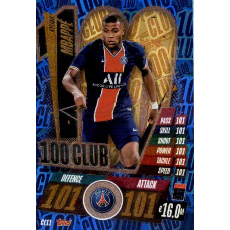 Kylian Mbappe 100 Club PSG CL11 Kylian Mbappé