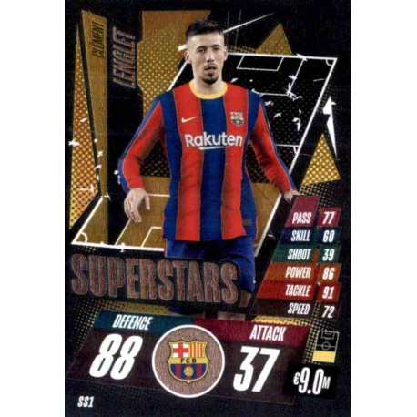 Clement Lenglet Superstars Barcelona SS1 Match Attax Champions International 2020-21