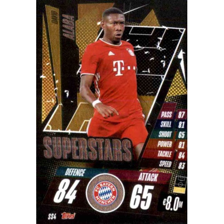David Alaba Superstars Bayern Munchen SS4 Match Attax Champions International 2020-21