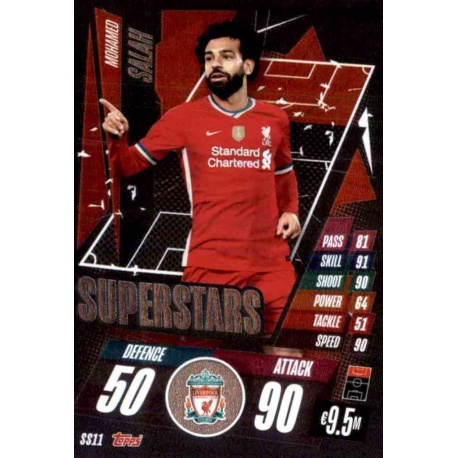 Mohamed Salah Superstars Liverpool SS11 Match Attax Champions International 2020-21