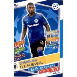 Stefano Denswil Club Brugge BRU5 Match Attax Champions 2016-17