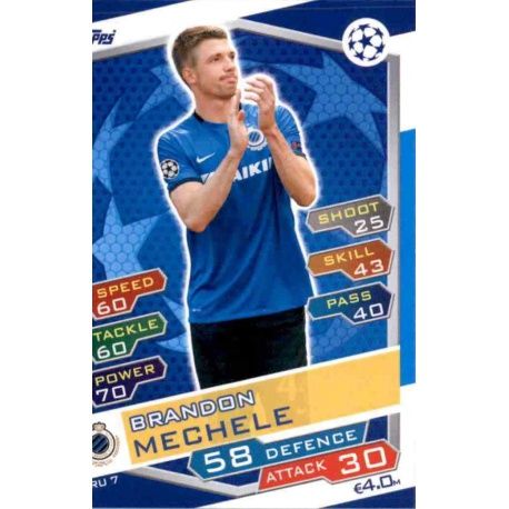 Brandon Mechele Club Brugge BRU7 Match Attax Champions 2016-17