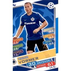 Ruud Vormer Club Brugge BRU11 Match Attax Champions 2016-17