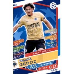 Felipe Gedoz Away Goal BRU12 Match Attax Champions 2016-17