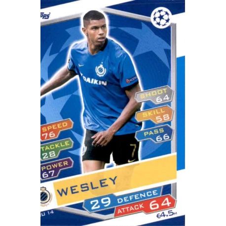 Wesley Club Brugge BRU14 Match Attax Champions 2016-17