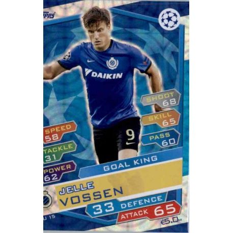 Jelle Vossen Goal King BRU15 Match Attax Champions 2016-17